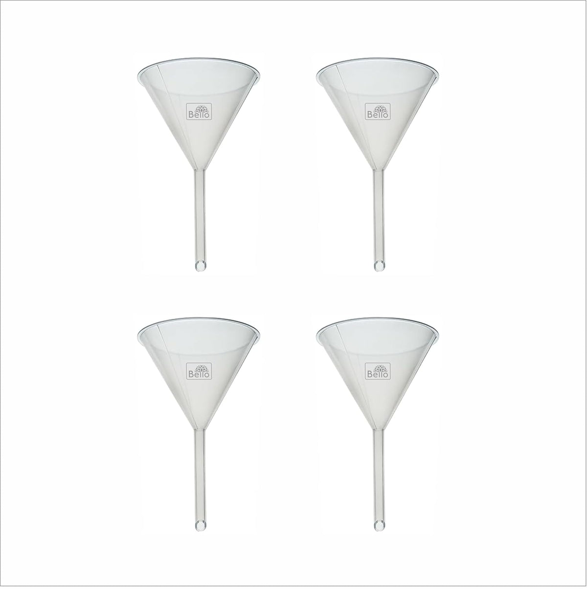 Bello Polypropylene Funnel For School College Lab Laboratory And Home, Kitchen, garage, car used for liquid transfer