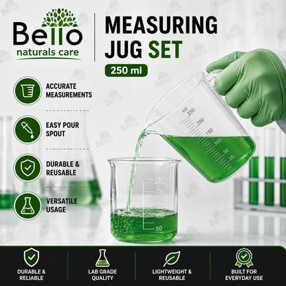 Bello Polypropylene Measuring Jug with Handle Pour Spout Container for Kitchen Lab