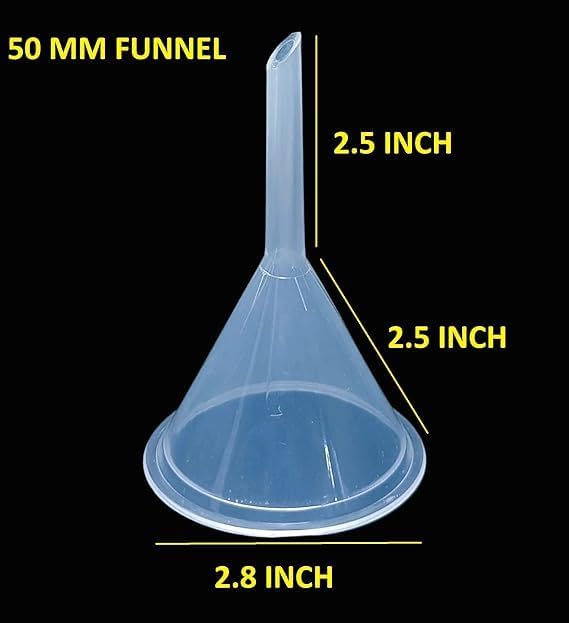 Bello Polypropylene Funnel For School College Lab Laboratory And Home, Kitchen, garage, car used for liquid transfer