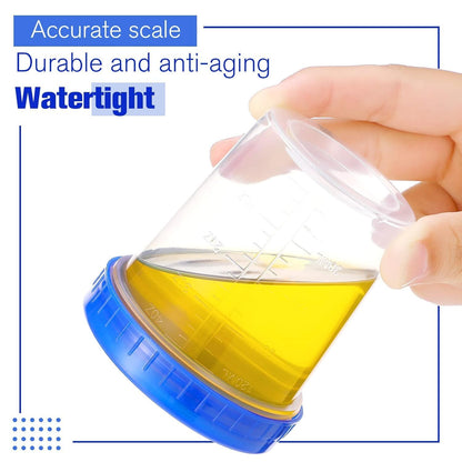 Bello Polypropylene Specimen Collection Container with Leak Proof Lid, Sterile Sample Bottle for Laboratory Testing
