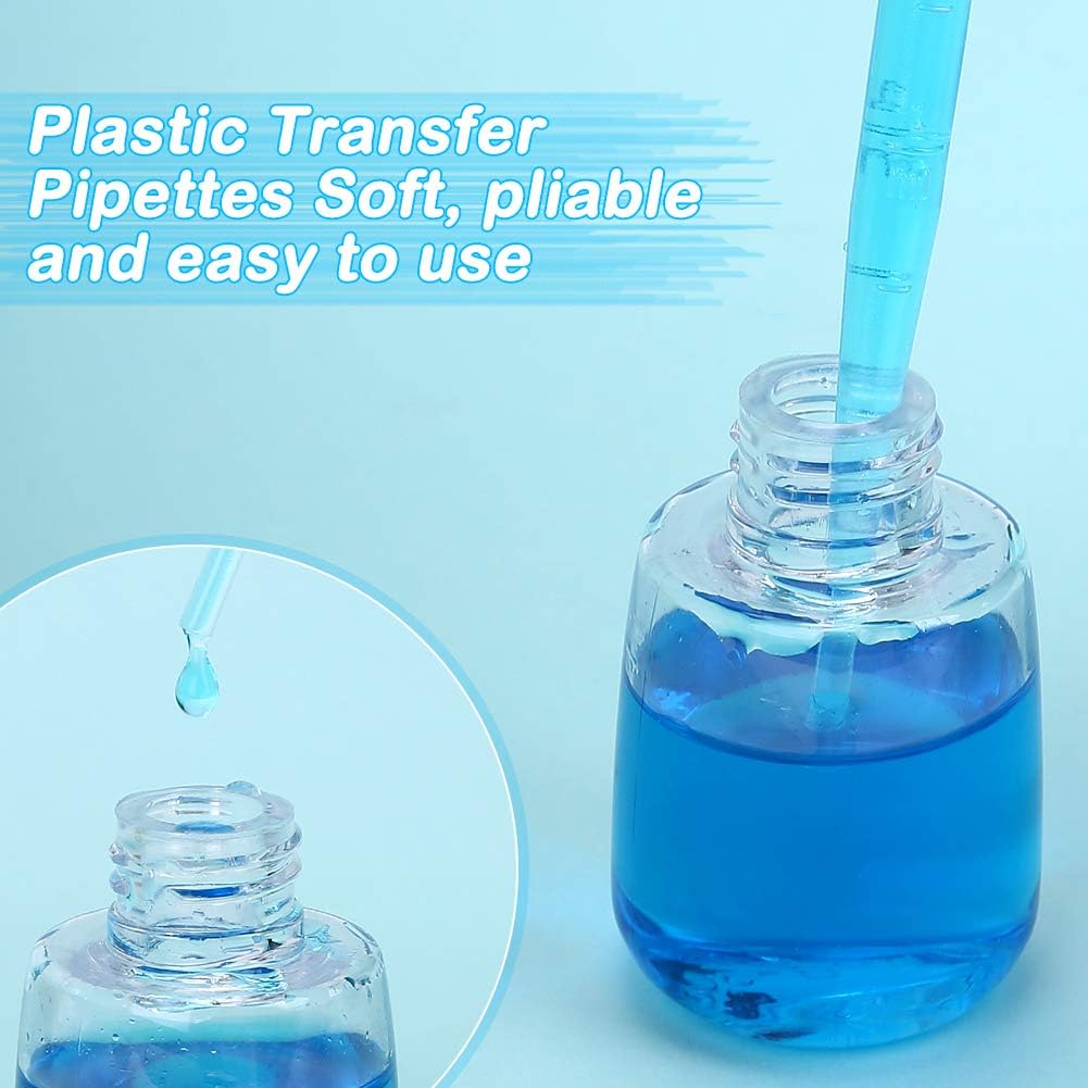 Labxprt Plastic Transfer Pipettes Dropper, Graduated Liquid Transfer Droppers with Clear Measurement Markings for Laboratory, DIY, Crafts, Essential Oils, Cosmetics, Perfume