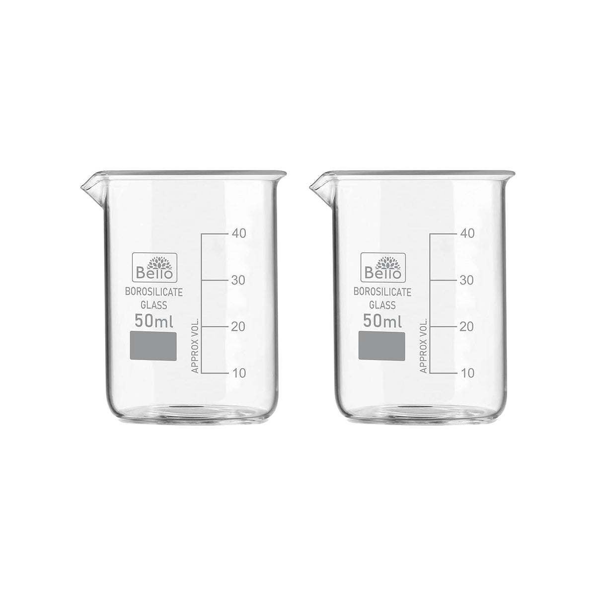 Bello Borosilicate 3.3 Glass Beaker with Graduation Marks,Beakers for school collage chemistry lab laboratory