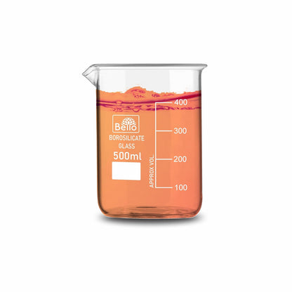 Bello Borosilicate 3.3 Glass Beaker with Graduation Marks,Beakers for school collage chemistry lab laboratory