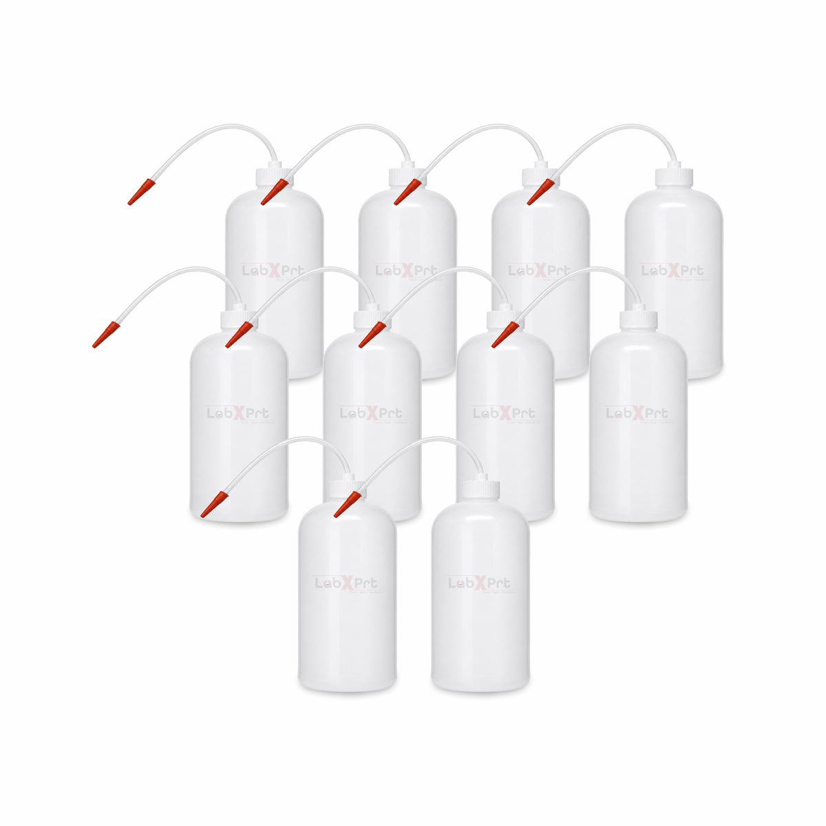 Labxprt Polypropylene Wash Bottle Screw Cap with Flexible Tube for Dispensing Liquid -for lab laboratories scientific Chemistry