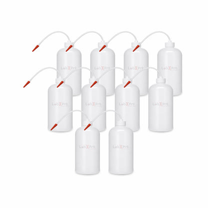 Labxprt Polypropylene Wash Bottle Screw Cap with Flexible Tube for Dispensing Liquid -for lab laboratories scientific Chemistry