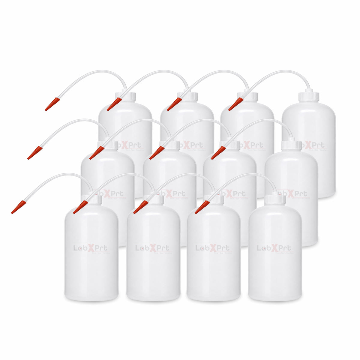 Labxprt Polypropylene Wash Bottle Screw Cap with Flexible Tube for Dispensing Liquid -for lab laboratories scientific Chemistry