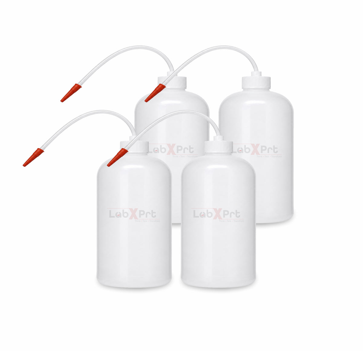 Labxprt Polypropylene Wash Bottle Screw Cap with Flexible Tube for Dispensing Liquid -for lab laboratories scientific Chemistry