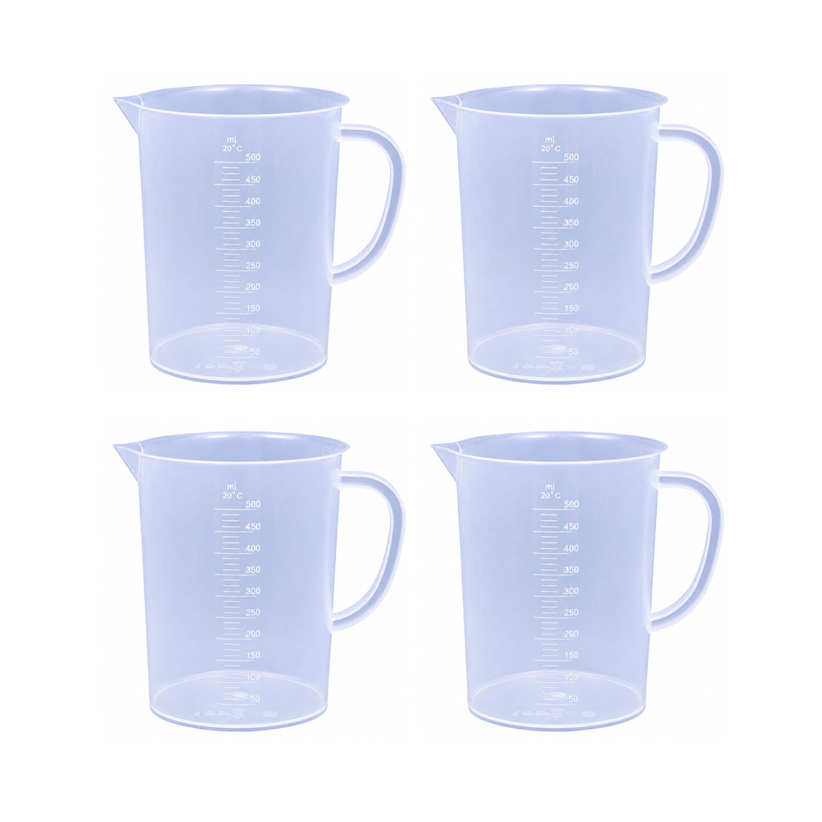 Bello Polypropylene Measuring Jug with Handle Pour Spout Container for Kitchen Lab