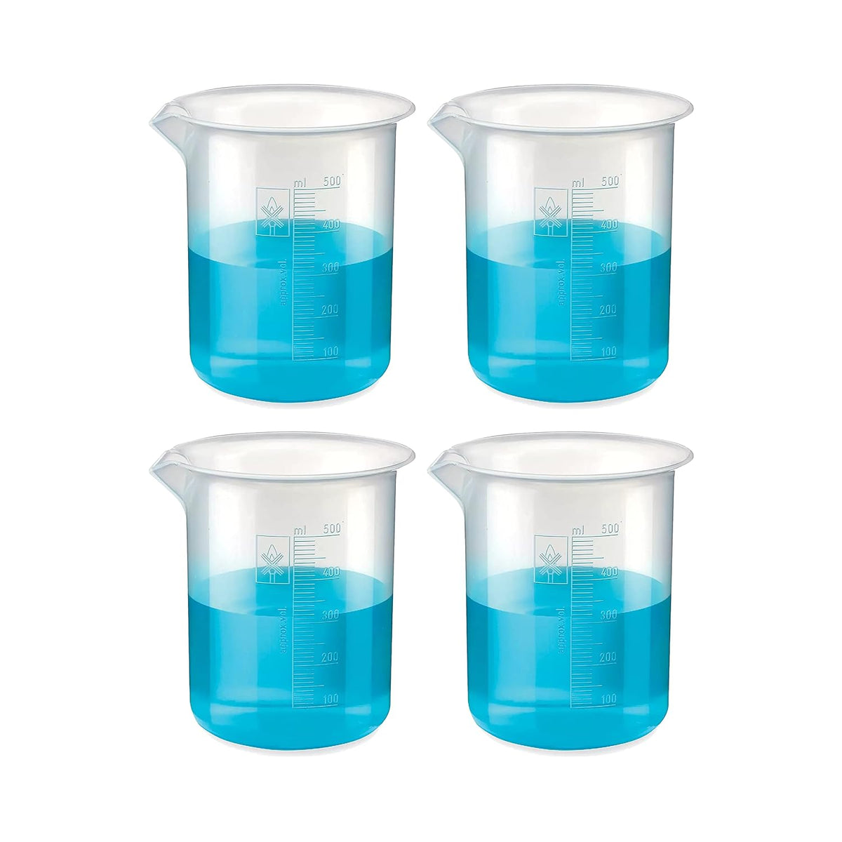 Bello Polypropylene Plastic Beaker with Graduation Marks, Beaker for school collage chemistry lab laboratory