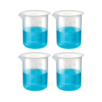 Bello Polypropylene Plastic Beaker with Graduation Marks, Beaker for school collage chemistry lab laboratory