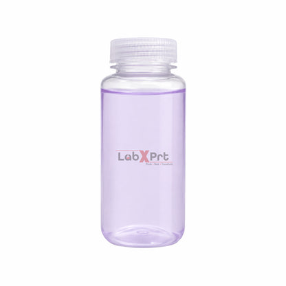 LABXPRT Polypropylene Wide Mouth Reagent Bottles, Translucent Plastic Sample Storage Containers with Screw Cap, Laboratory Water Sample & Liquid Storage Bottles,