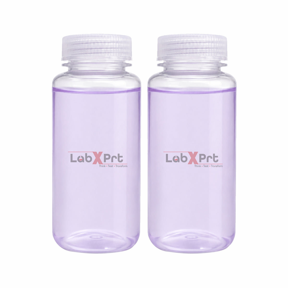 LABXPRT Polypropylene Wide Mouth Reagent Bottles, Translucent Plastic Sample Storage Containers with Screw Cap, Laboratory Water Sample & Liquid Storage Bottles,