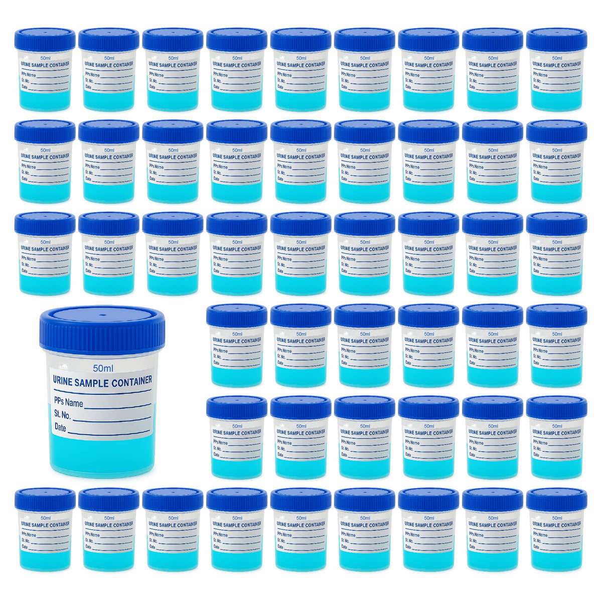 Bello Polypropylene Specimen Collection Container with Leak Proof Lid, Sterile Sample Bottle for Laboratory Testing