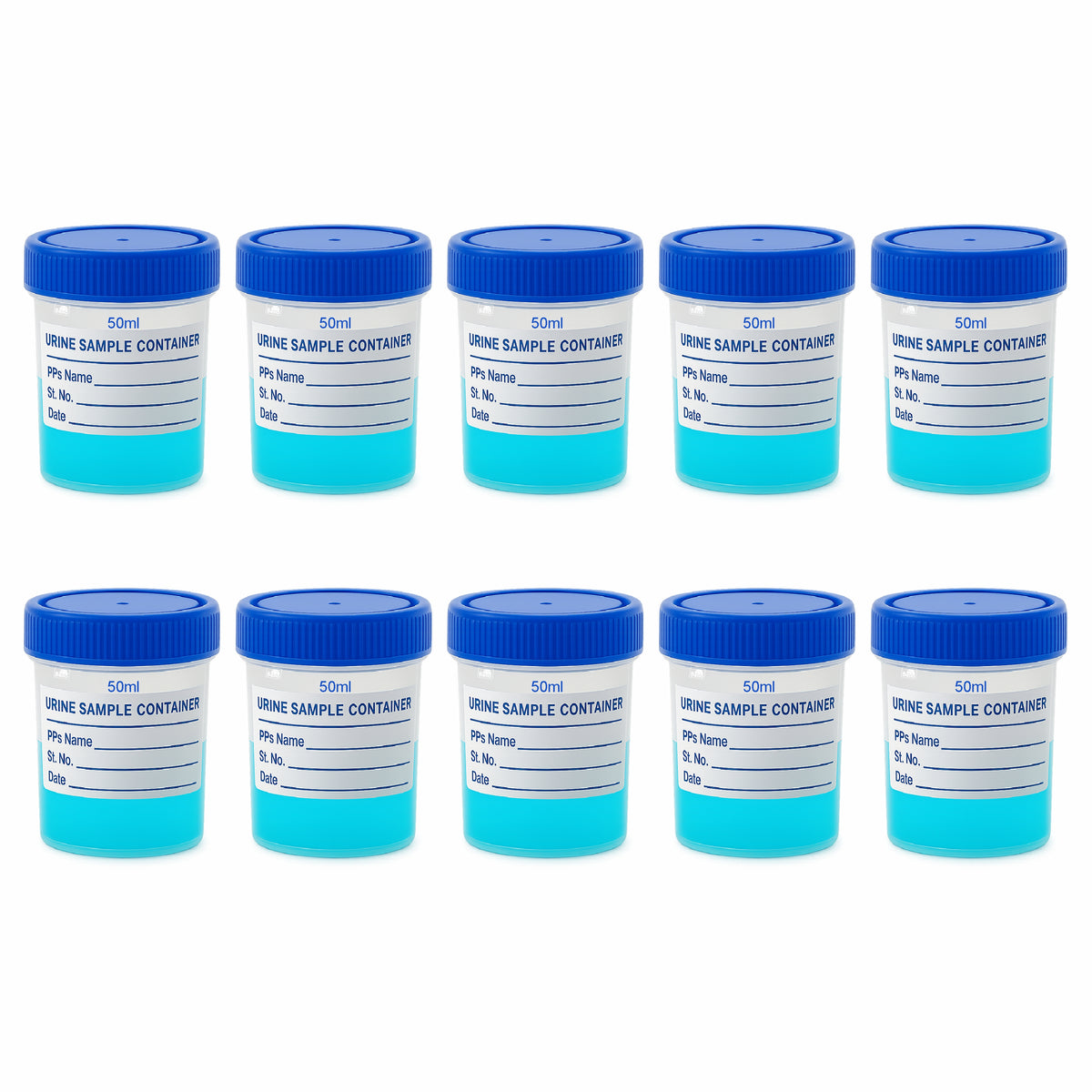 Bello Polypropylene Specimen Collection Container with Leak Proof Lid, Sterile Sample Bottle for Laboratory Testing
