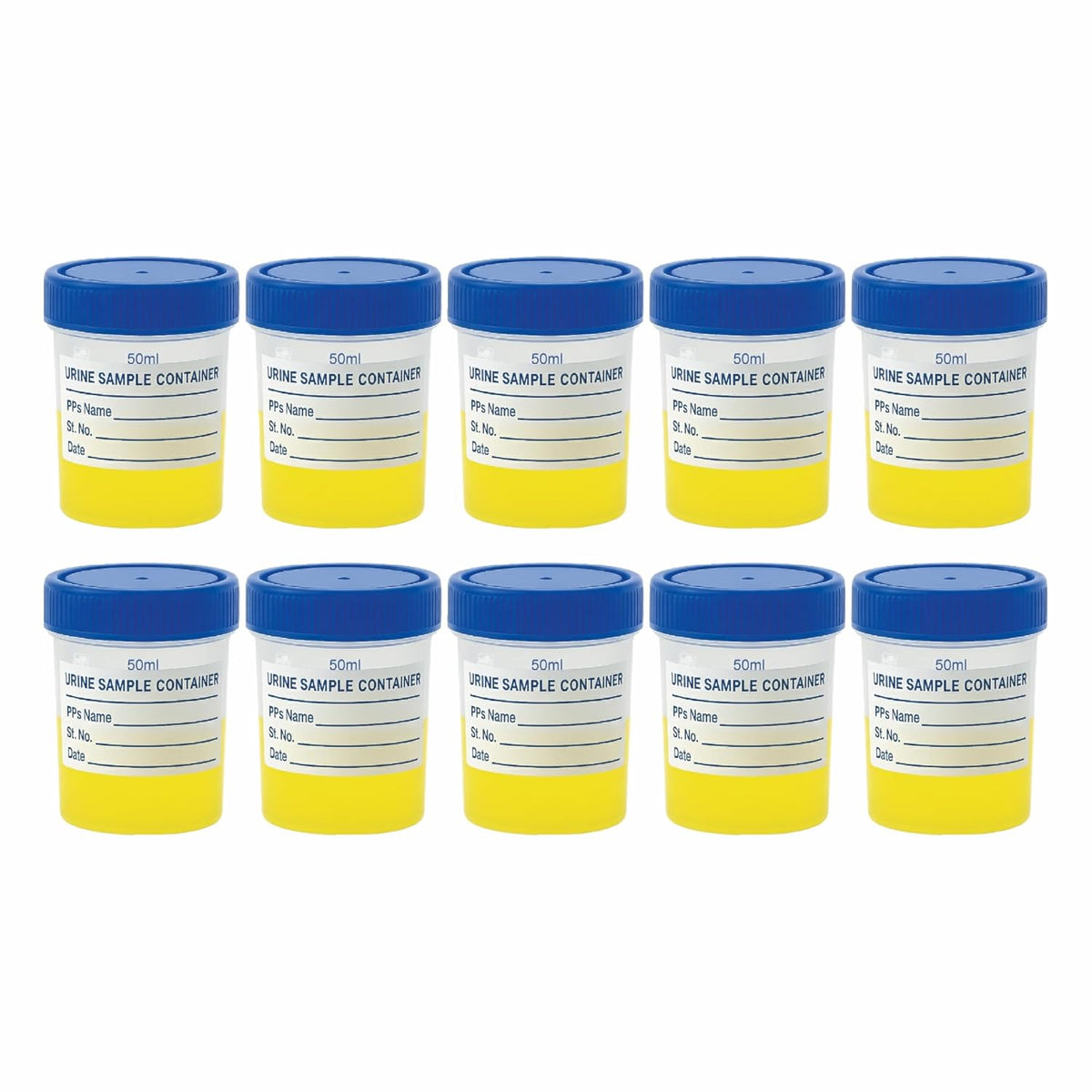 Labxprt Polypropylene Urine Sample Bottles with Lid for school collage chemistry lab laboratory Urine Sample