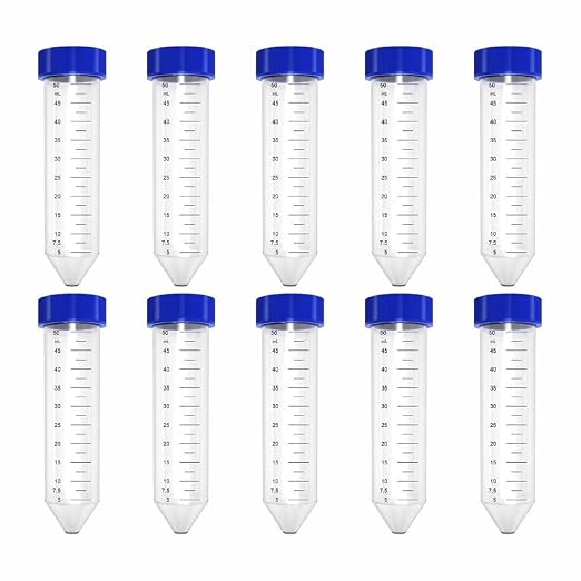 Bello Centrifuge Tube Conical Bottom  with Screw Caps,  Polypropylene Conical Container Microcentrifuge Tube with Graduated Marks For Lab Laboratory