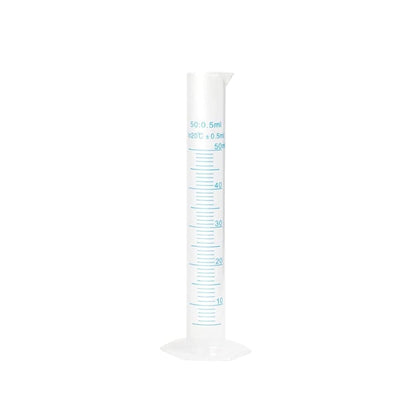 Bello Scientific Plastic Measuring Cylinder Polypropylene Material Hexagonal Base, Blue Printed Graduation