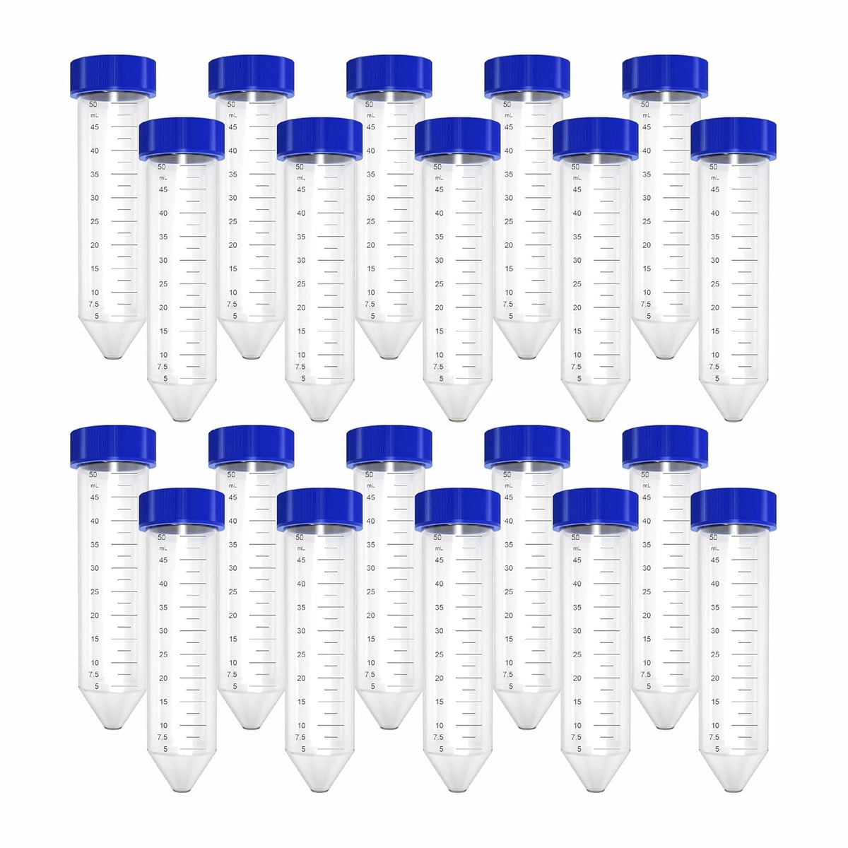 Bello Centrifuge Tube Conical Bottom  with Screw Caps,  Polypropylene Conical Container Microcentrifuge Tube with Graduated Marks For Lab Laboratory