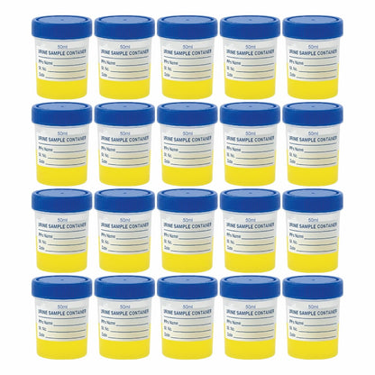 Labxprt Polypropylene Urine Sample Bottles with Lid for school collage chemistry lab laboratory Urine Sample