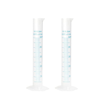 Bello Scientific Plastic Measuring Cylinder Polypropylene Material Hexagonal Base, Blue Printed Graduation