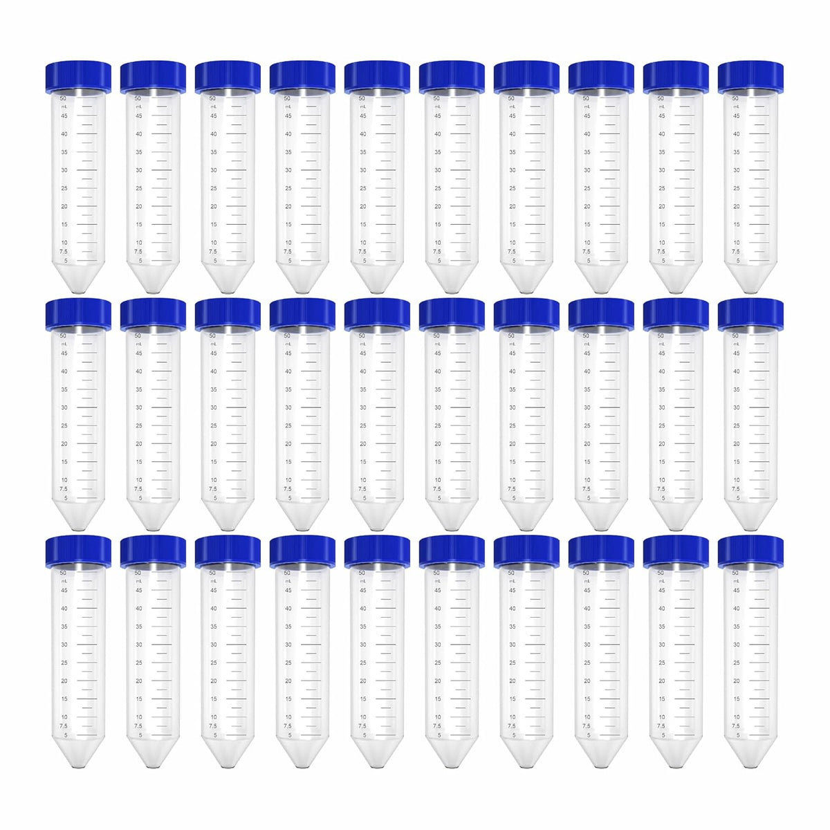Bello Centrifuge Tube Conical Bottom  with Screw Caps,  Polypropylene Conical Container Microcentrifuge Tube with Graduated Marks For Lab Laboratory