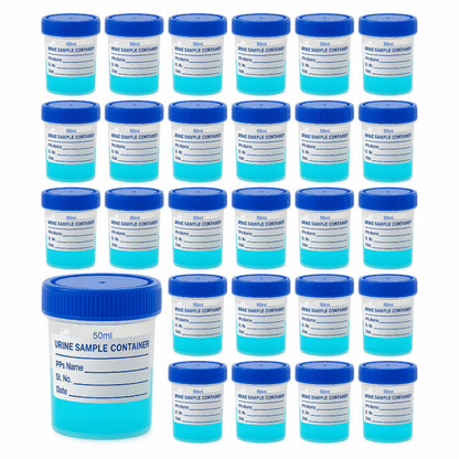 Bello Polypropylene Specimen Collection Container with Leak Proof Lid, Sterile Sample Bottle for Laboratory Testing