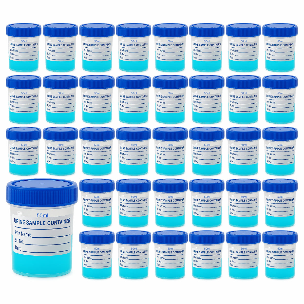 Bello Polypropylene Specimen Collection Container with Leak Proof Lid, Sterile Sample Bottle for Laboratory Testing