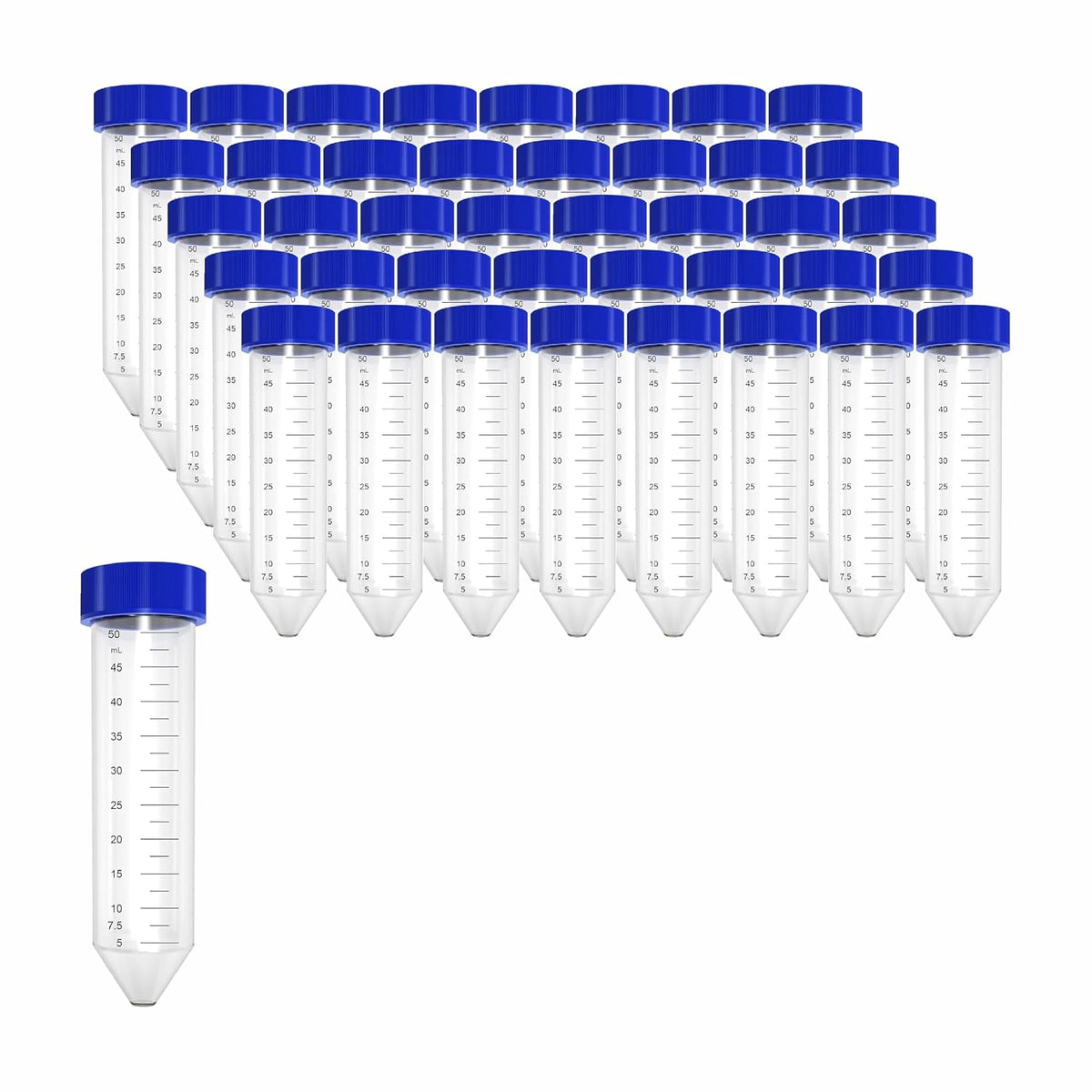 Labxprt Centrifuge Tube Conical Bottom with Screw Caps, Polypropylene Container Microcentrifuge Tube with Graduated Marks For Lab Laboratory