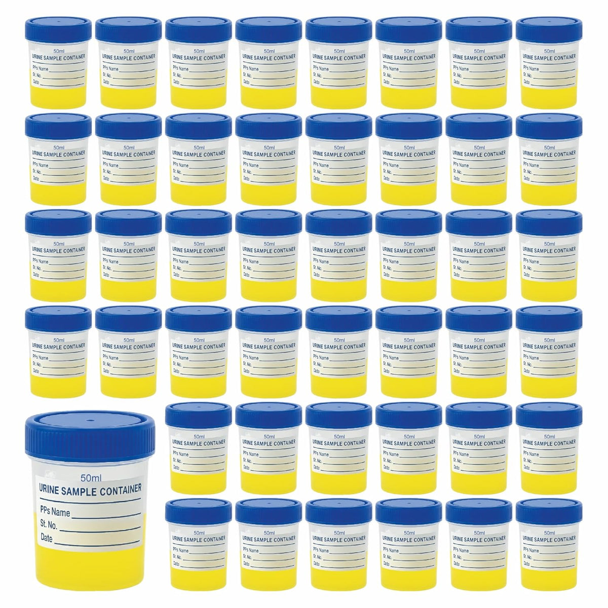 Labxprt Polypropylene Urine Sample Bottles with Lid for school collage chemistry lab laboratory Urine Sample