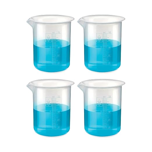 Bello Polypropylene Plastic Beaker with Graduation Marks, Beaker for school collage chemistry lab laboratory
