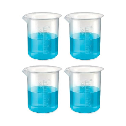 Bello Polypropylene Plastic Beaker with Graduation Marks, Beaker for school collage chemistry lab laboratory