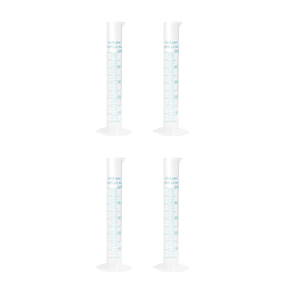 Bello Scientific Plastic Measuring Cylinder Polypropylene Material Hexagonal Base, Blue Printed Graduation