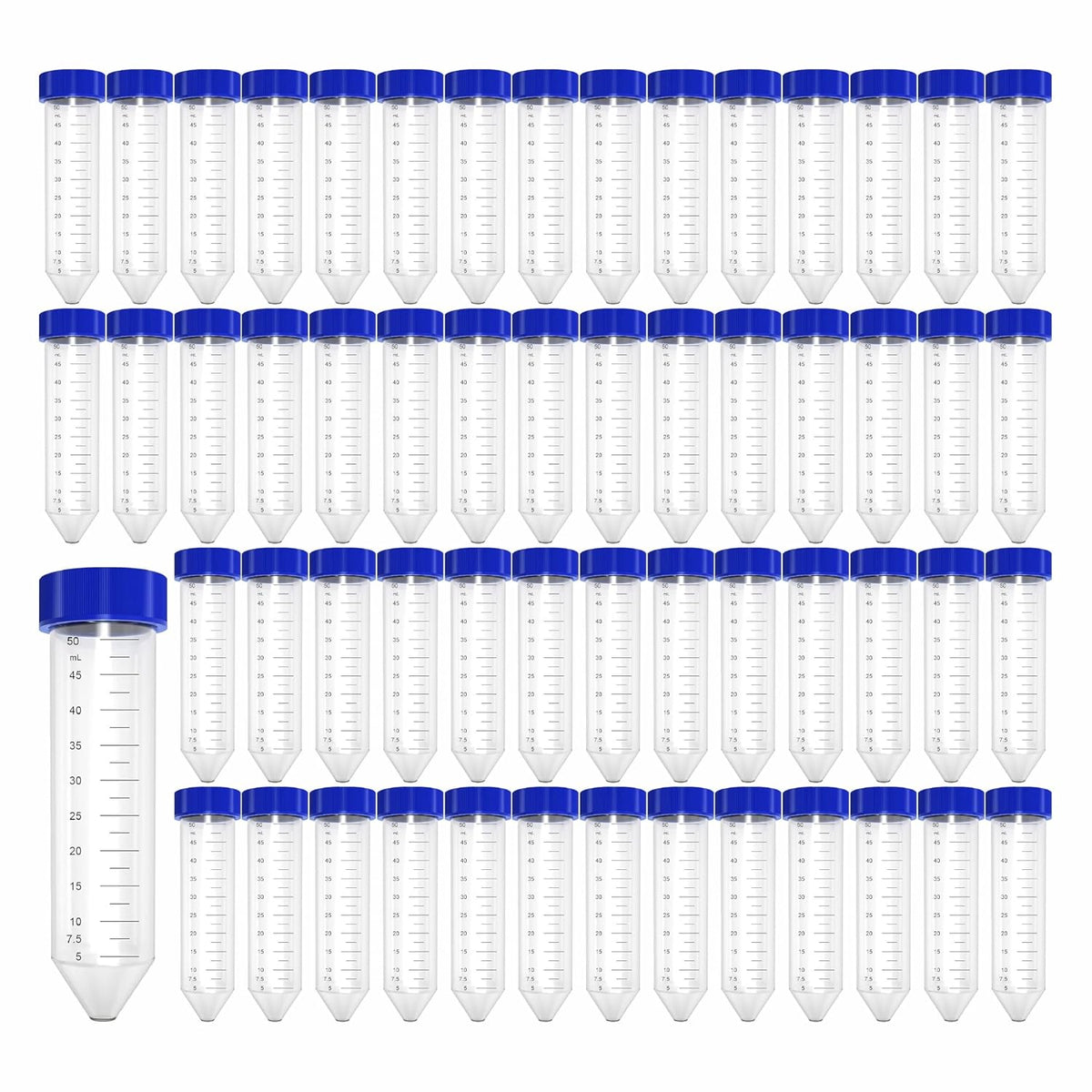 Bello Centrifuge Tube Conical Bottom  with Screw Caps,  Polypropylene Conical Container Microcentrifuge Tube with Graduated Marks For Lab Laboratory