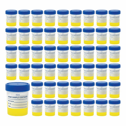 Labxprt Polypropylene Urine Sample Bottles with Lid for school collage chemistry lab laboratory Urine Sample