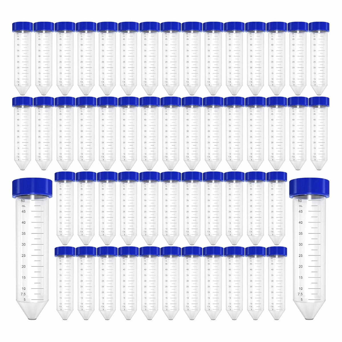 Labxprt Centrifuge Tube Conical Bottom with Screw Caps, Polypropylene Container Microcentrifuge Tube with Graduated Marks For Lab Laboratory