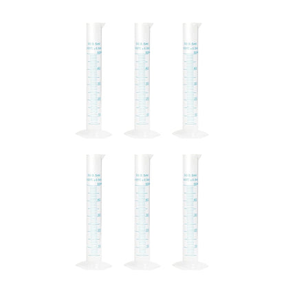 Bello Scientific Plastic Measuring Cylinder Polypropylene Material Hexagonal Base, Blue Printed Graduation