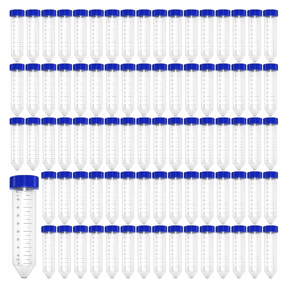 Bello Centrifuge Tube Conical Bottom  with Screw Caps,  Polypropylene Conical Container Microcentrifuge Tube with Graduated Marks For Lab Laboratory