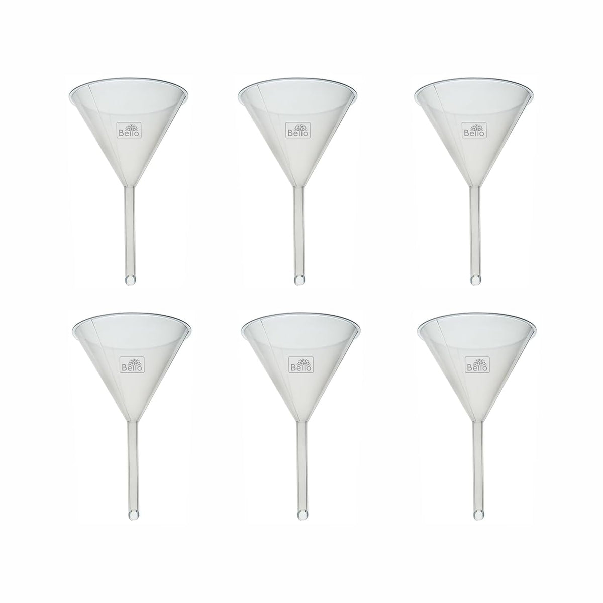 Bello Polypropylene Funnel For School College Lab Laboratory And Home, Kitchen, garage, car used for liquid transfer