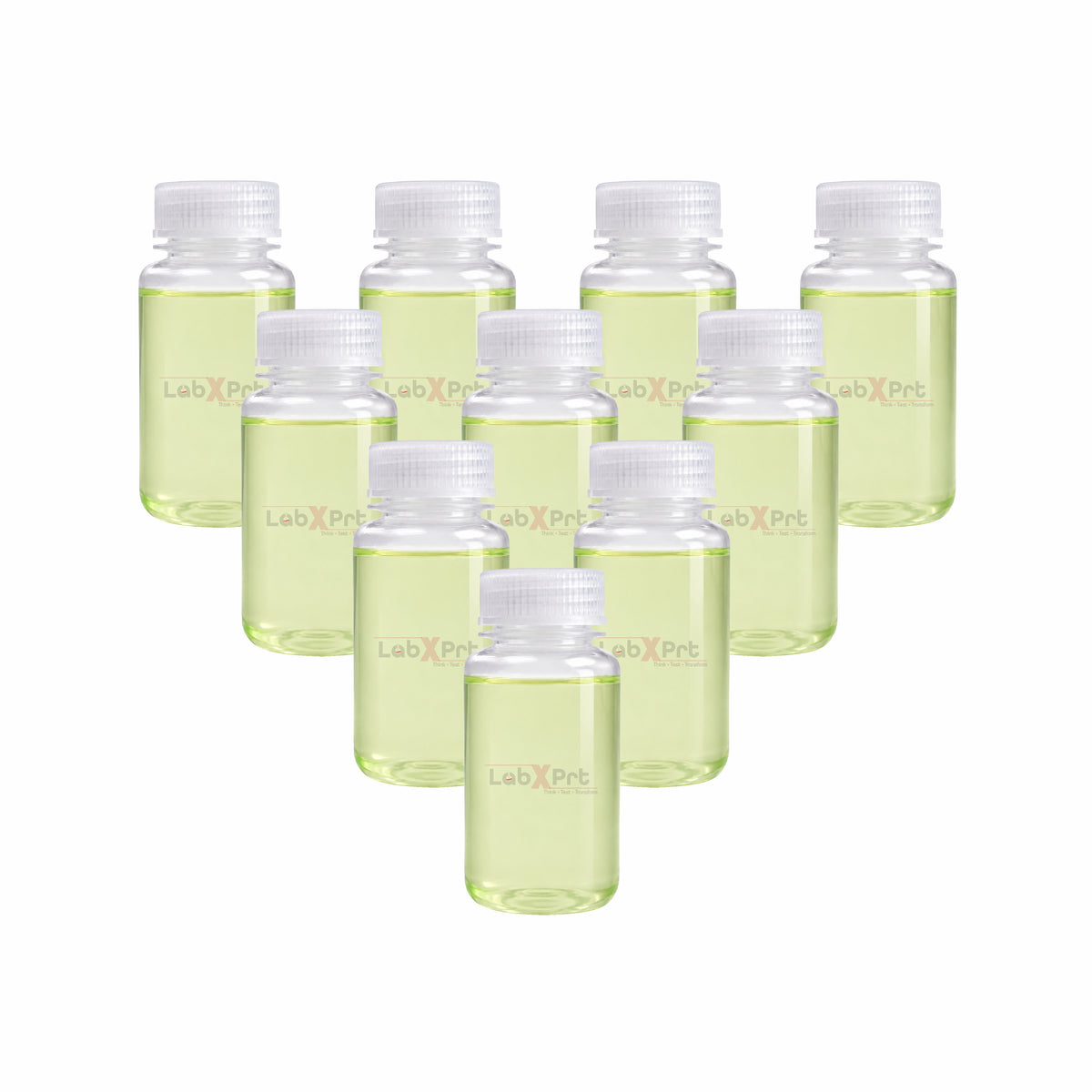 LABXPRT Polypropylene Wide Mouth Reagent Bottles, Translucent Plastic Sample Storage Containers with Screw Cap, Laboratory Water Sample & Liquid Storage Bottles,