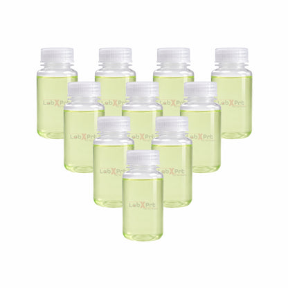LABXPRT Polypropylene Wide Mouth Reagent Bottles, Translucent Plastic Sample Storage Containers with Screw Cap, Laboratory Water Sample & Liquid Storage Bottles,