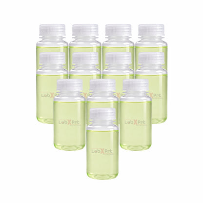 LABXPRT Polypropylene Wide Mouth Reagent Bottles, Translucent Plastic Sample Storage Containers with Screw Cap, Laboratory Water Sample & Liquid Storage Bottles,