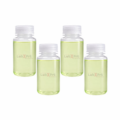 LABXPRT Polypropylene Wide Mouth Reagent Bottles, Translucent Plastic Sample Storage Containers with Screw Cap, Laboratory Water Sample & Liquid Storage Bottles,