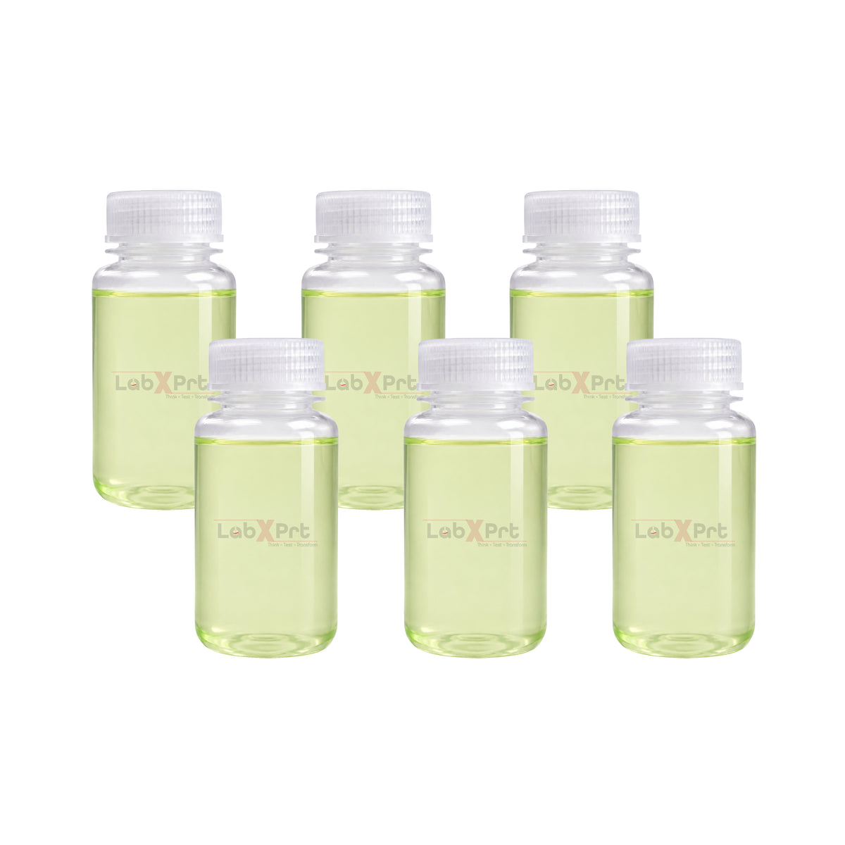 LABXPRT Polypropylene Wide Mouth Reagent Bottles, Translucent Plastic Sample Storage Containers with Screw Cap, Laboratory Water Sample & Liquid Storage Bottles,
