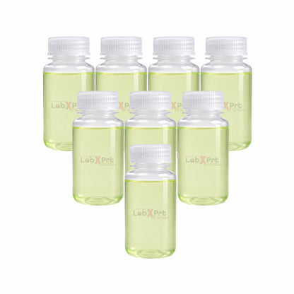 LABXPRT Polypropylene Wide Mouth Reagent Bottles, Translucent Plastic Sample Storage Containers with Screw Cap, Laboratory Water Sample & Liquid Storage Bottles,