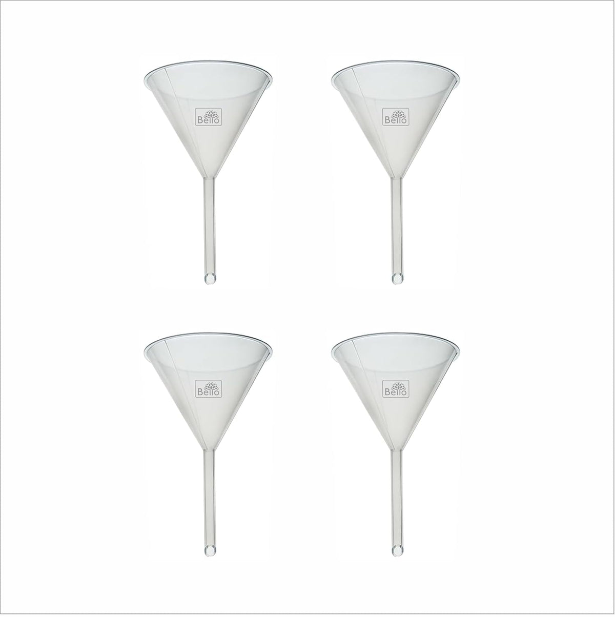 Bello Polypropylene Funnel For School College Lab Laboratory And Home, Kitchen, garage, car used for liquid transfer