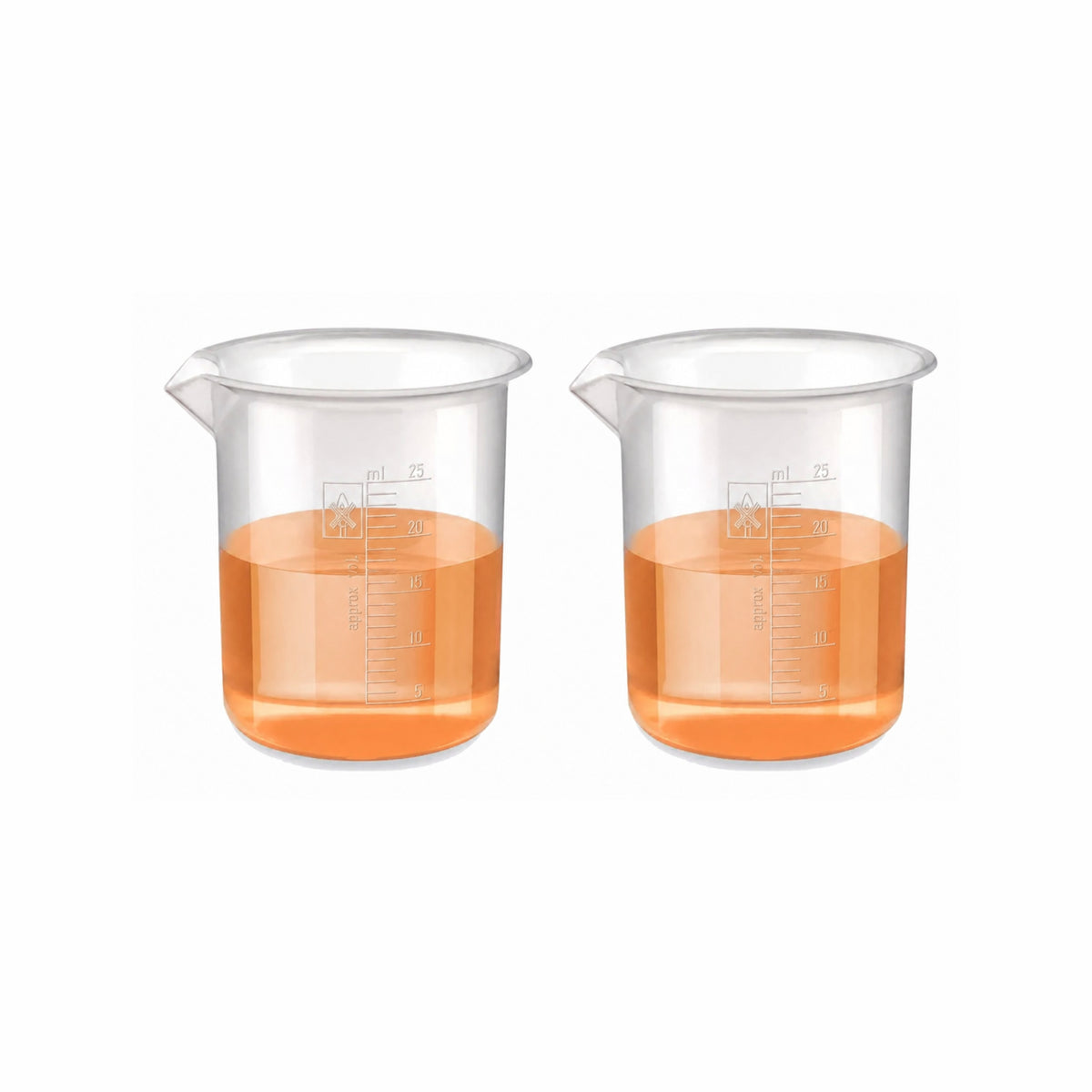 Labxprt Polypropylene Measuring Beaker | Transparent Reusable Plastic Measuring Cup for Laboratory, Liquid & Solid Measurement | Embossed Scale