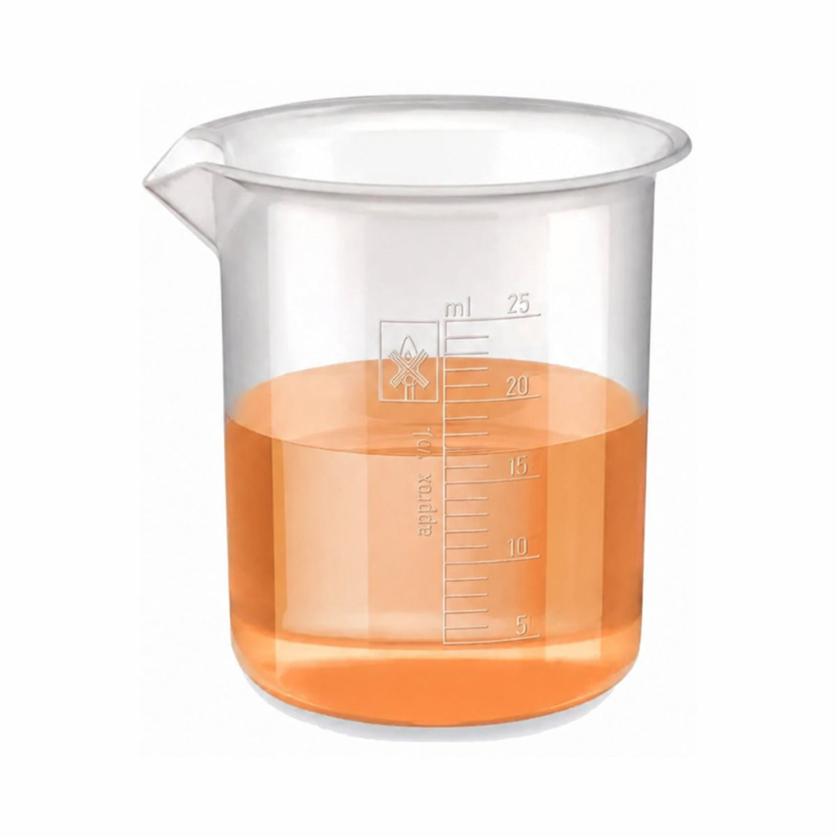 Labxprt Polypropylene Measuring Beaker | Transparent Reusable Plastic Measuring Cup for Laboratory, Liquid & Solid Measurement | Embossed Scale