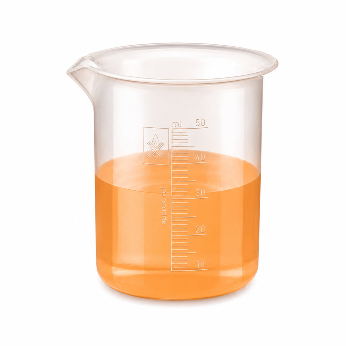 Labxprt Polypropylene Measuring Beaker | Transparent Reusable Plastic Measuring Cup for Laboratory, Liquid & Solid Measurement | Embossed Scale