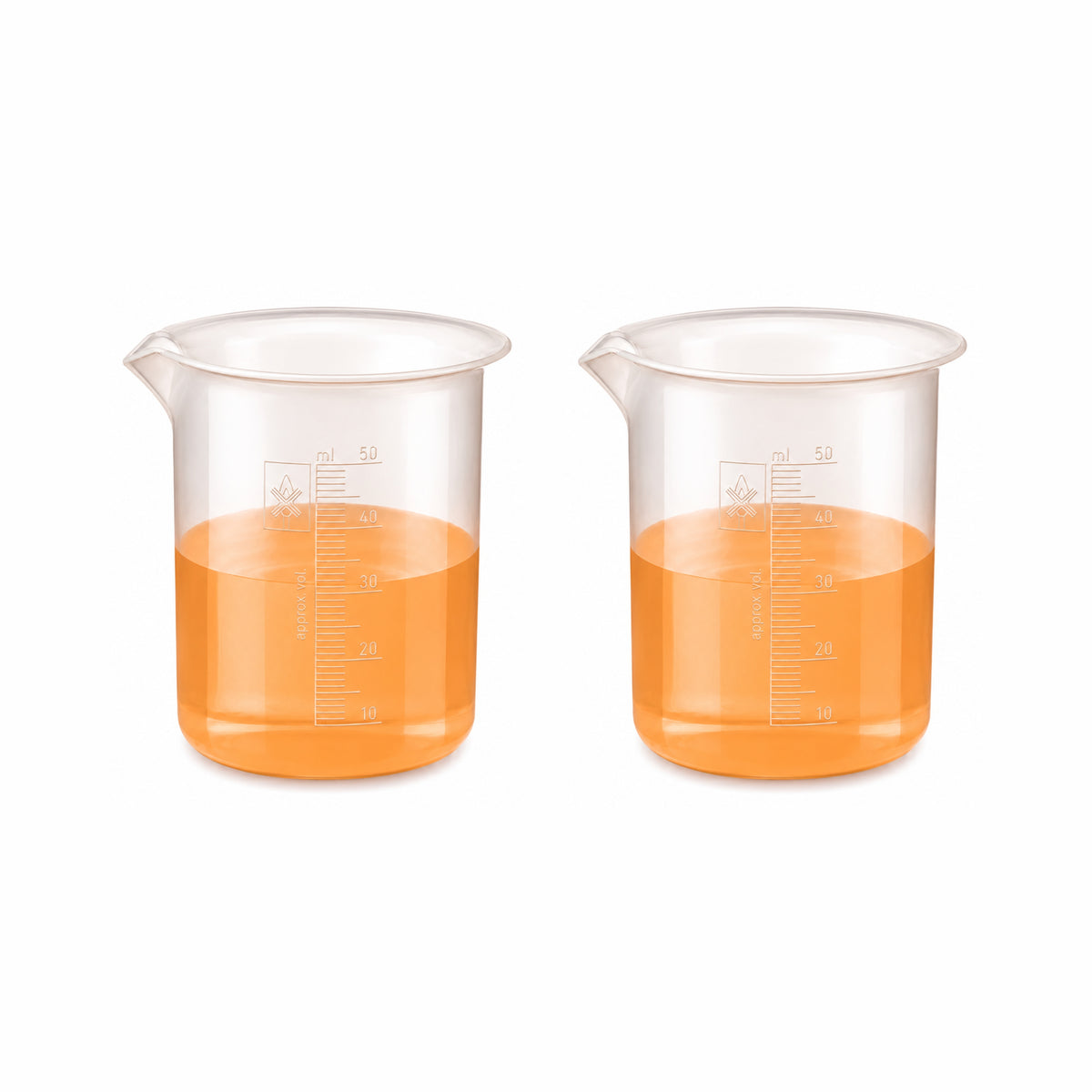Labxprt Polypropylene Measuring Beaker | Transparent Reusable Plastic Measuring Cup for Laboratory, Liquid & Solid Measurement | Embossed Scale