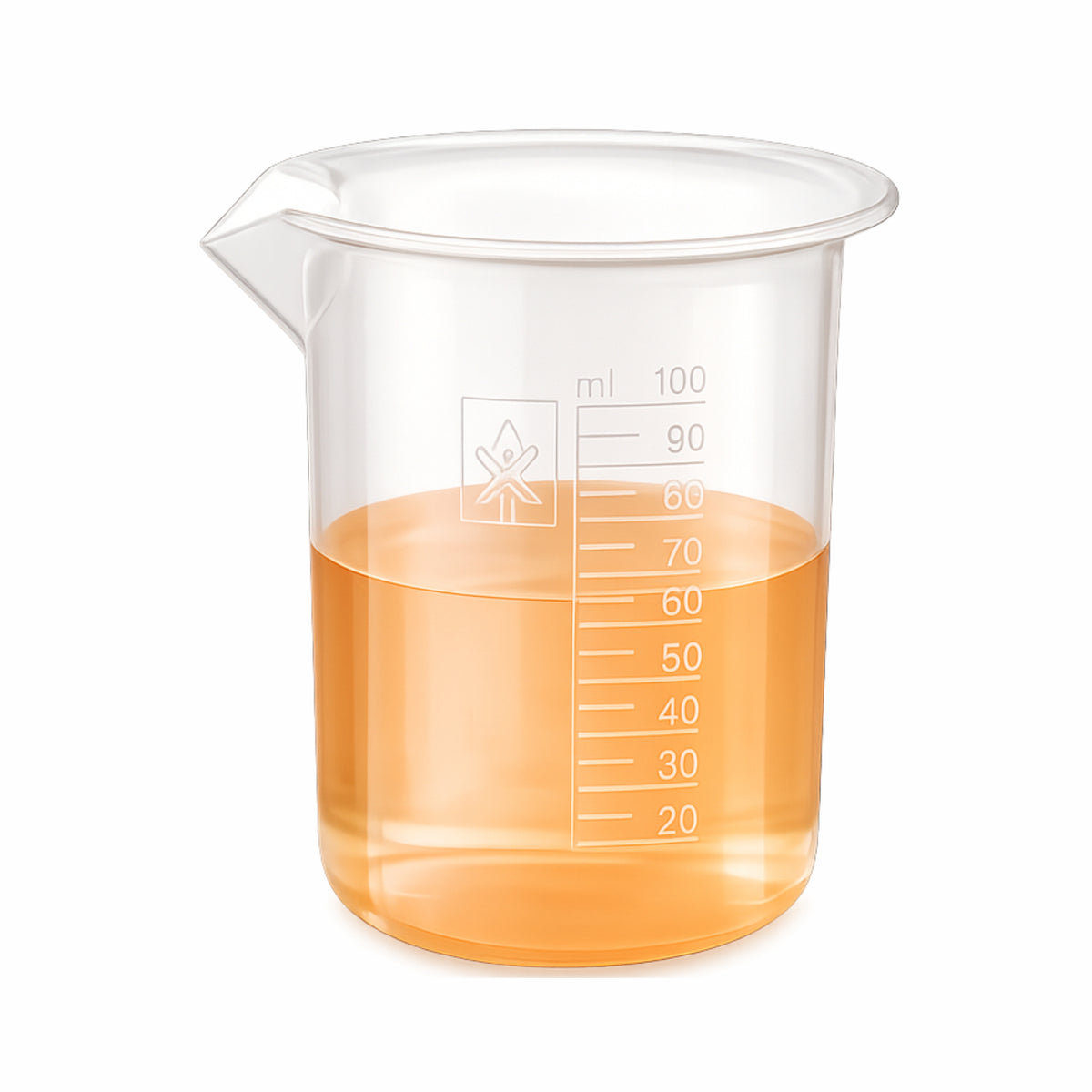 Labxprt Polypropylene Measuring Beaker | Transparent Reusable Plastic Measuring Cup for Laboratory, Liquid & Solid Measurement | Embossed Scale